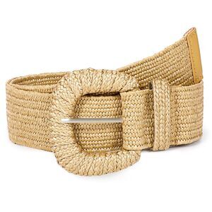 6618 Straw Woven Elastic Belt For Women Stretchy Belts Dress Fashion Boho